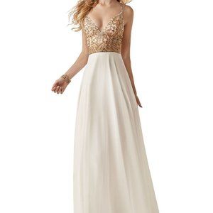 Jasz Couture white flowy dress size 2